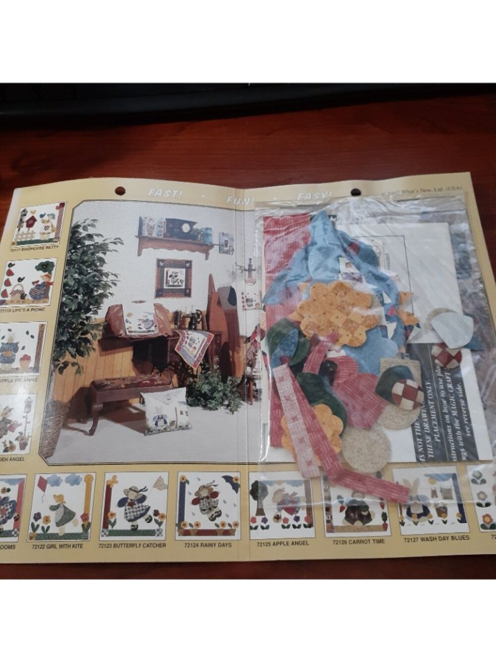 Country Borders Sunnie Blooms #72121 Iron-On Fabric Applique Kit Vintage 1997 - Picture 4 of 9